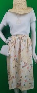 Vintage lightweight floral/brushstrokes skirt